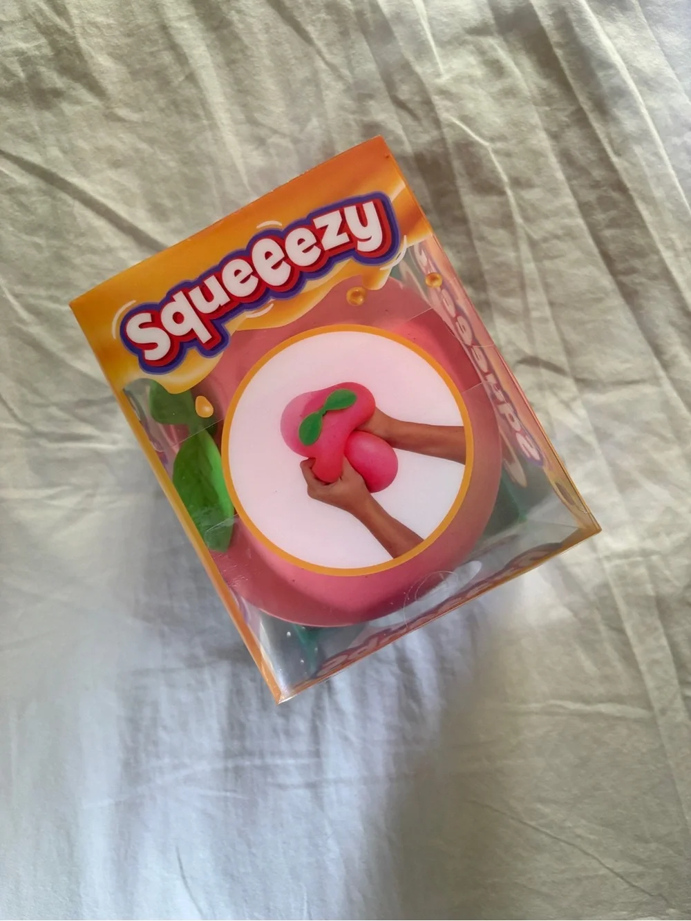 Squeezey Pink Peach Squeezy Sensory Toy